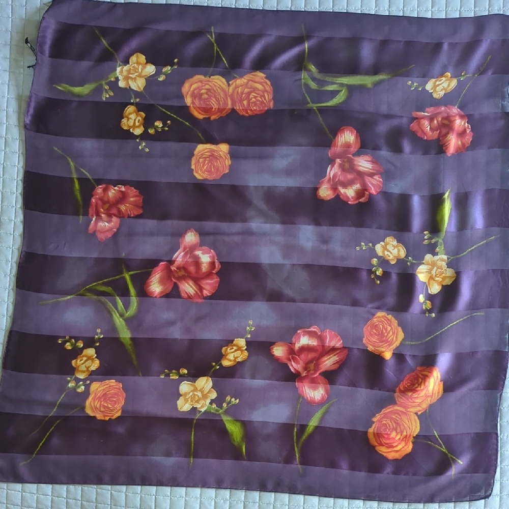 Floral Purple Scarf